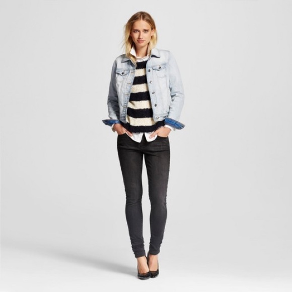 Mossimo Faded Black Low Rise Skinny Jeans